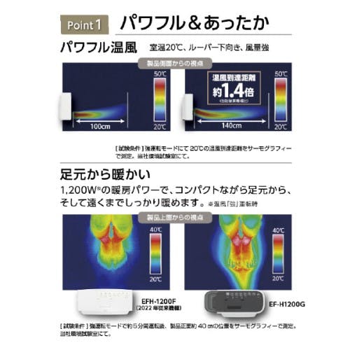 セラミックファンヒーター ブラック 暖房器具 ダイニチ EF