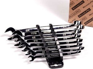 SAEコンビネーションレンチセット 8本セット スパナ レンチ メカニック