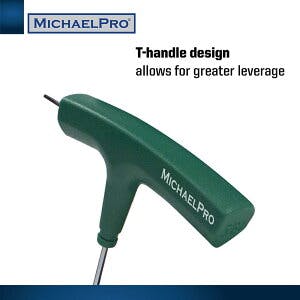 Tハンドル ボールエンド 六角レンチセット 緑 8本組セット SAE