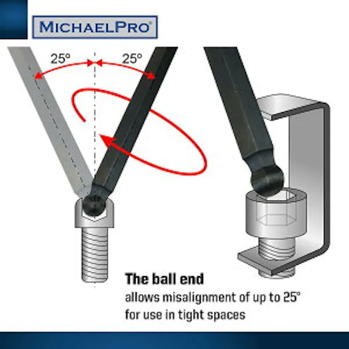 メトリック 六角レンチセット ロング9本セット 1.5, 2, 2.5, 3, 4, 5, 6, 7, 8, 10 mm フックホルダー付き マイケルプロ MP001048 工具 整備用品 メンテナンス 修理 DIY 自動車 軽自動車 大型車 自動車やバイクの整備に MichaelPro