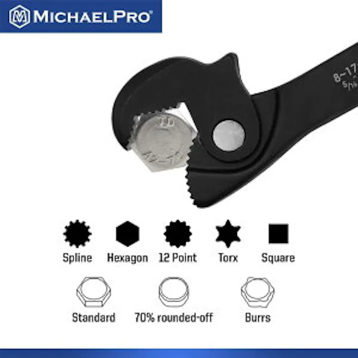 デュアルアクションアジャスタブルレンチ 5-17mm 自動サイズ調整レンチ 自動調整クイックレンチ マルチサイズスプリングレンチ マイケルプロ MP001229 工具 整備用品 メンテナンス 修理 DIY 自動車 軽自動車 大型車 自動車やバイクの整備に MichaelPro