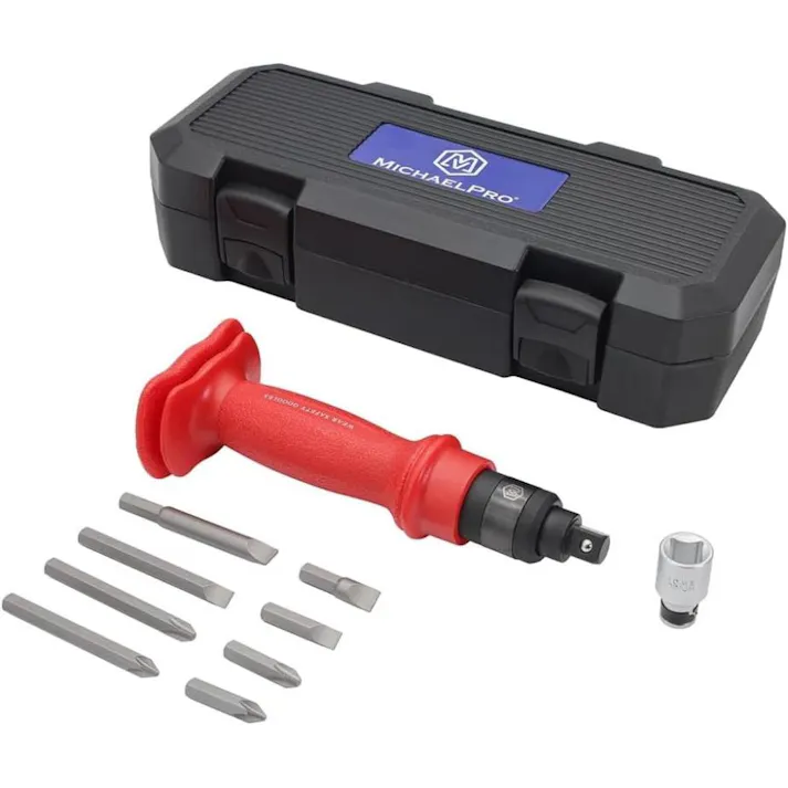 1/2インチドライブ インパクトドライバーセット 10本セット エクストラロングスロット プラスドライバー 六角ビットチャックアダプター 収納ケース付き マイケルプロ MP005044 工具 整備用品 メンテナンス 修理 DIY 自動車 軽自動車 大型車 MichaelPro
