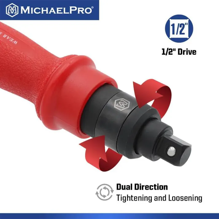 1/2インチドライブ インパクトドライバーセット 10本セット エクストラロングスロット プラスドライバー 六角ビットチャックアダプター 収納ケース付き マイケルプロ MP005044 工具 整備用品 メンテナンス 修理 DIY 自動車 軽自動車 大型車 MichaelPro