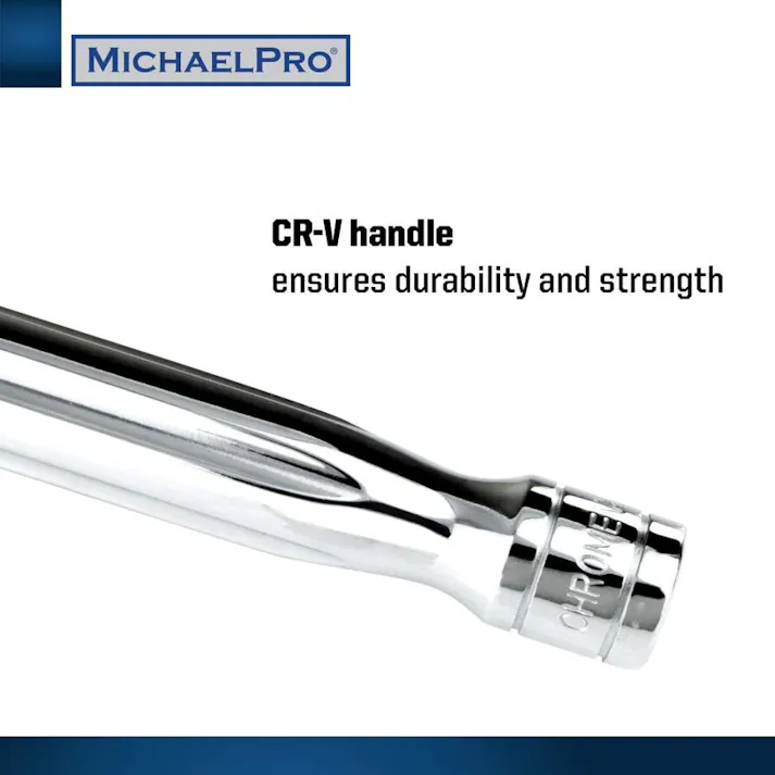 3/8インチドライブ エクステンションブレーカーバー フレックスヘッド 12インチ マイケルプロ MP007001 工具 整備用品 メンテナンス 修理 DIY 自動車 軽自動車 大型車 自動車やバイクの整備に MichaelPro