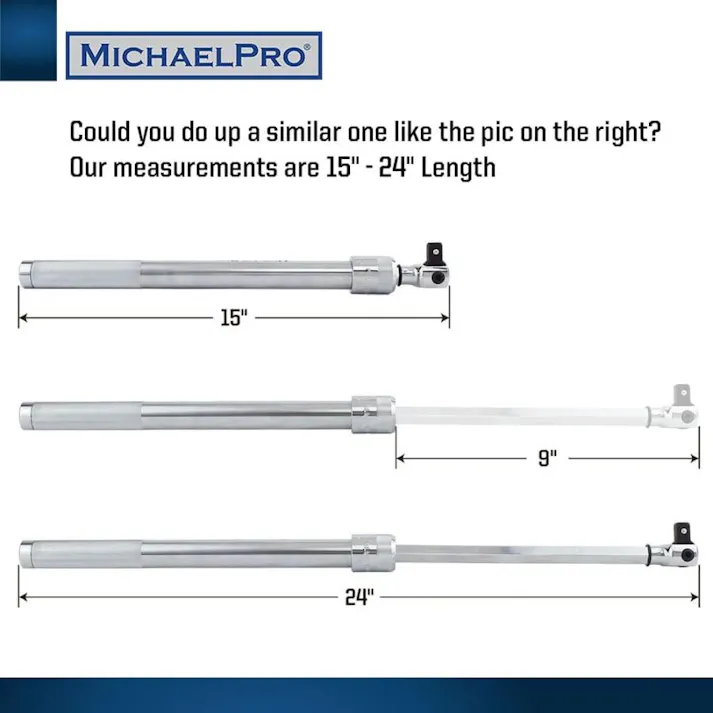 1/2インチドライブ 伸縮式ブレーカーバー フレックスヘッド 15-24インチ マイケルプロ MP007002 工具 整備用品 メンテナンス 修理 DIY 自動車 軽自動車 大型車 自動車やバイクの整備に MichaelPro