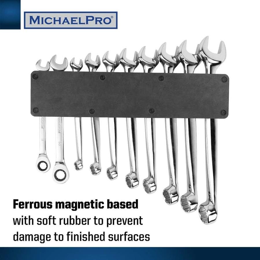 マグネットレンチホルダー 10本収納 マグネット式スパナホルダー