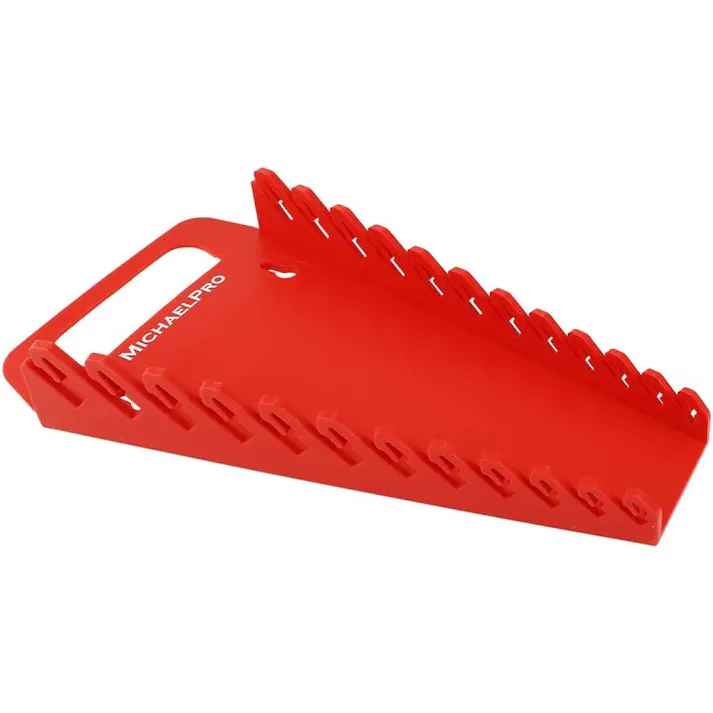 ポータブル レンチホルダー 15本収納 スパナホルダー キャリーハンドル付き スパナオーガナイザー スパナラック スパナホルダー ツールホルダー ツールオーガナイザー ツールラック 赤 マイケルプロ MP014033 工具 整備用品 メンテナンス 修理 DIY 自動車 MichaelPro