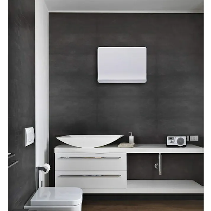 スリーアップ THREEUP トイレ・脱衣所専用 300W ミニパネルヒーター ポカポカ暖ミニヒート マットホワイト PHT-1731MW