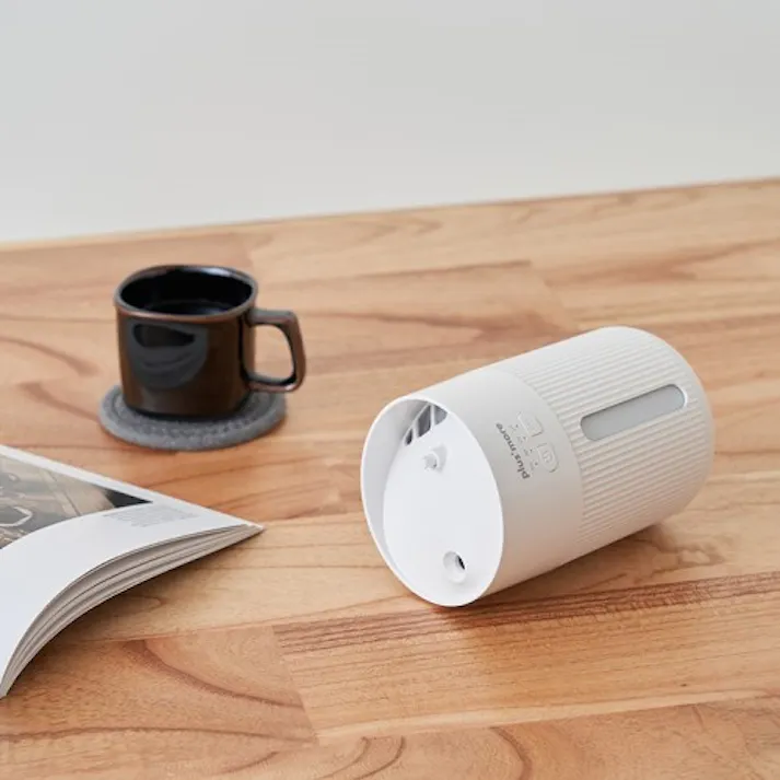 倒れても水がこぼれにくい充電式コードレス上部給水加湿器 ホワイト ライフオンプロダクツ PBAHF004-WH