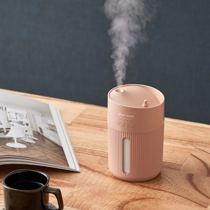 倒れても水がこぼれにくい充電式コードレス上部給水加湿器 ペールレッド ライフオンプロダクツ PBAHF004-PR