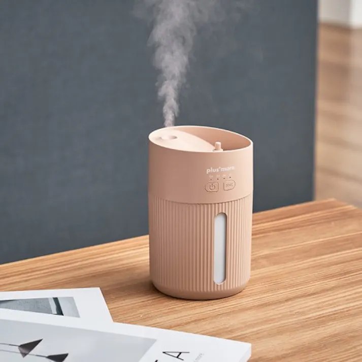 倒れても水がこぼれにくい充電式コードレス上部給水加湿器 ペールレッド ライフオンプロダクツ PBAHF004-PR