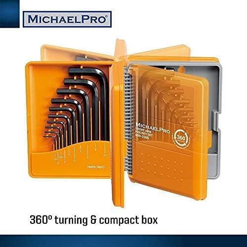 SAE/メトリック 六角レンチセット ショート20本セット SAE：1/16