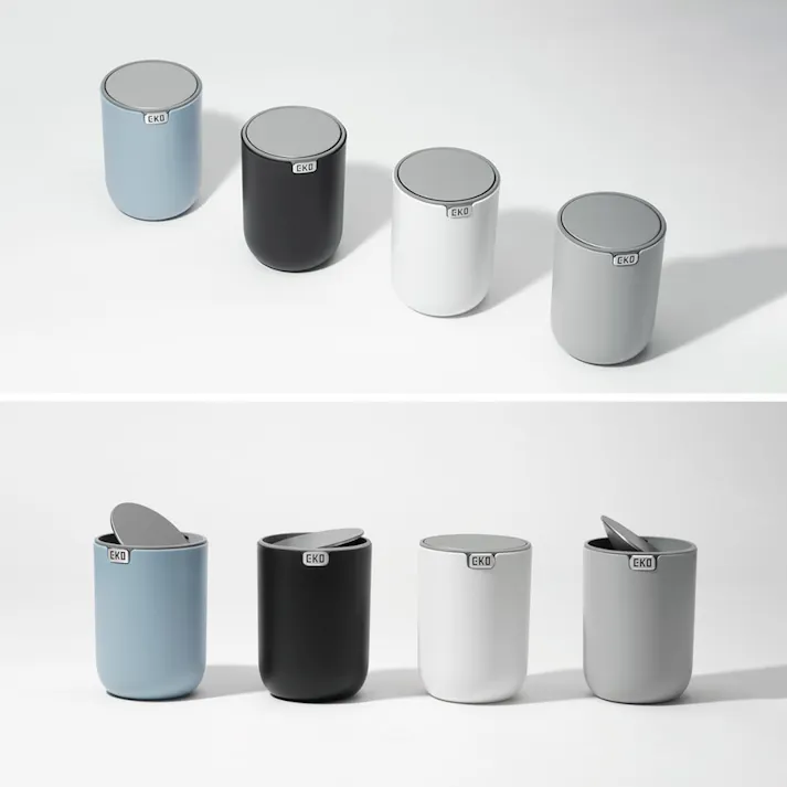 EKO テーブルトップカン 1.5L EK9206-1.5L イーケーオー【ごみ箱 ダストボックス ゴミ箱 スイング式 ミニ 卓上 デスク ごみ入れ キッチン 洗面所 トイレ】 ブルー