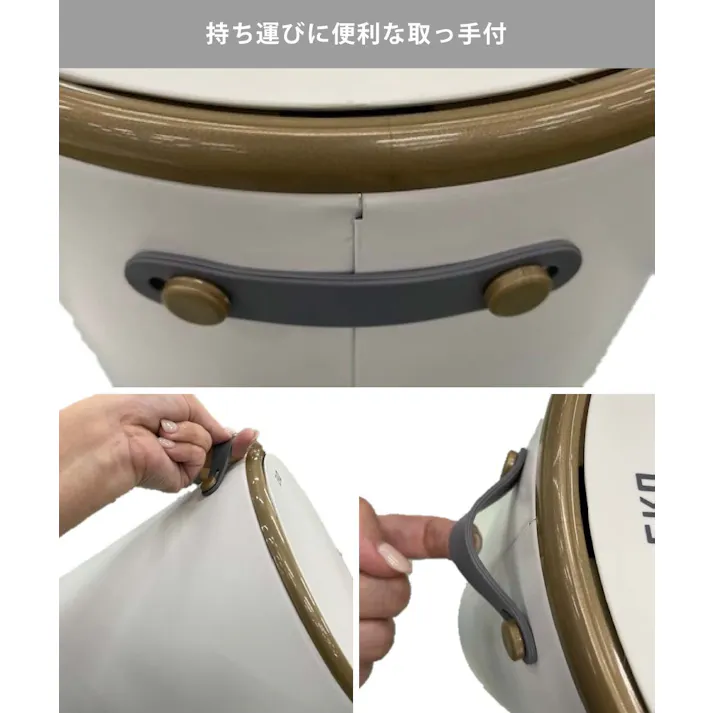 EKO コスモ ステップビン 12L ペダル式 EK-9330P-12L イーケーオー【ペダル式ごみ箱 ゴミ箱 ダストボックス 12リットル スタイリッシュ 取っ手付き リビング 正規販売店】 ホワイト