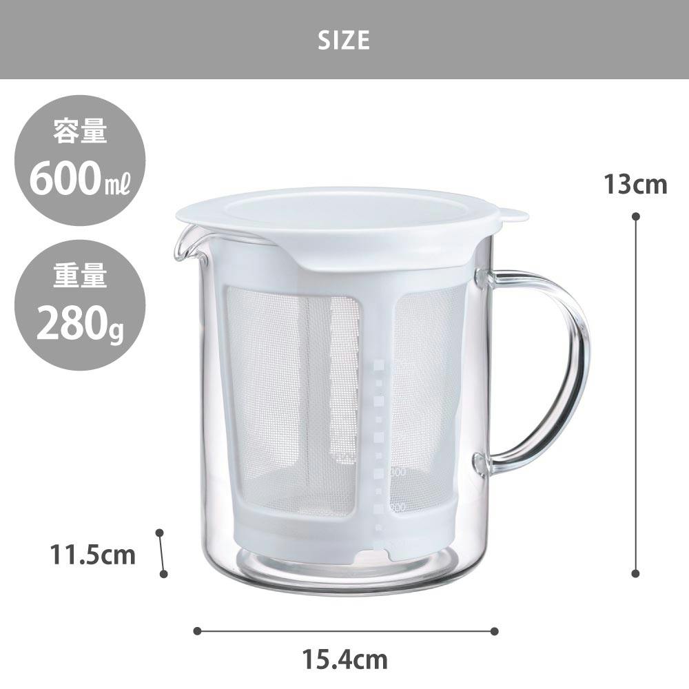 だしポット HARIO DP-600-W【出汁 だし ポット 水出し カツオ 昆布