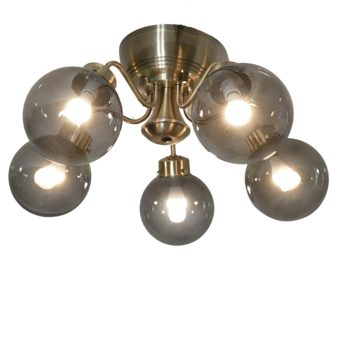 村上工作所 CAROL5 シャンデリア 5灯 ゴールド グレー 電球なし MLH