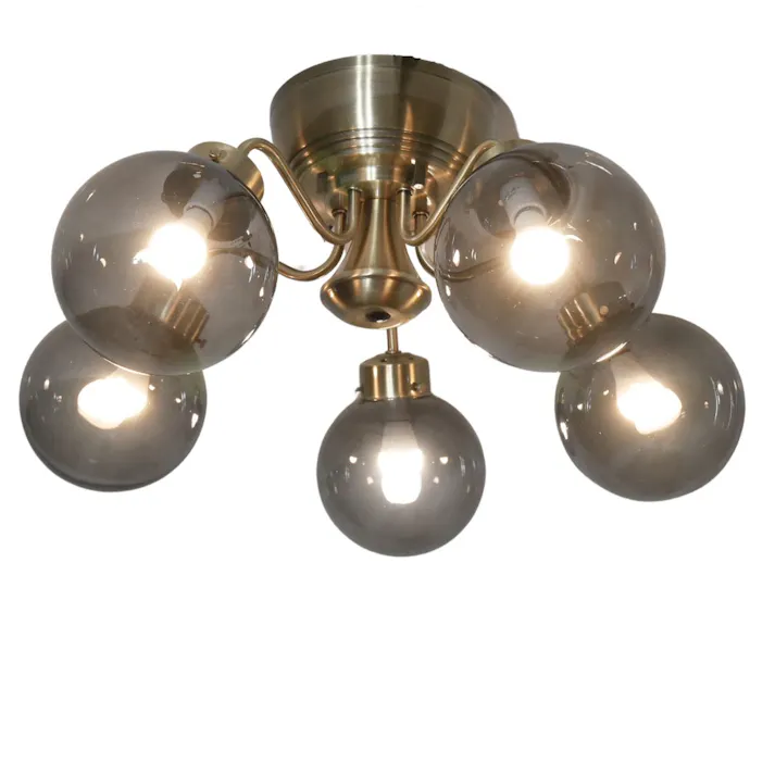 村上工作所 CAROL5 シャンデリア 5灯 ゴールド グレー 電球なし MLH-512GD_GY