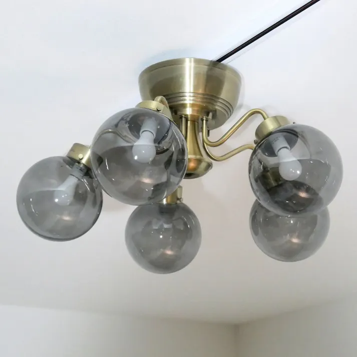 村上工作所 CAROL5 シャンデリア 5灯 ゴールド グレー 電球なし MLH-512GD_GY