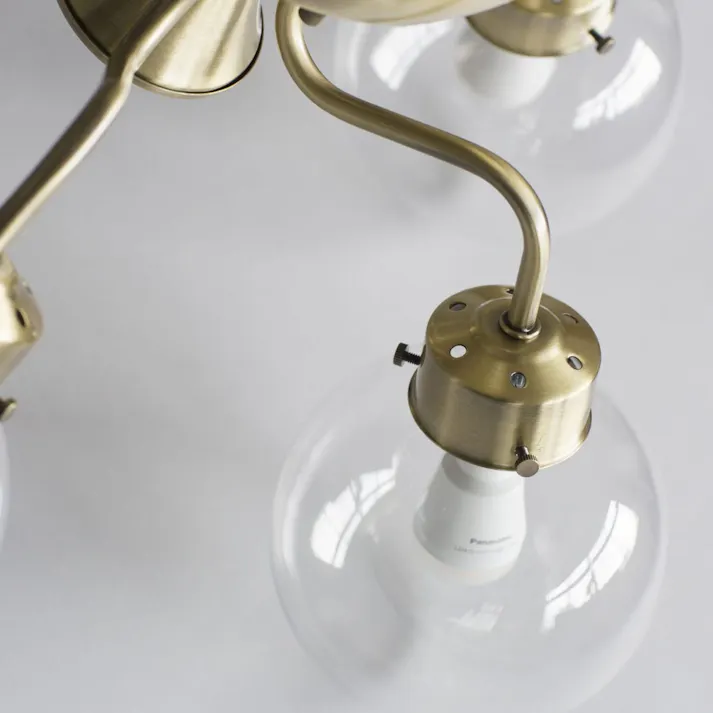 村上工作所 CAROL5 シャンデリア 5灯 ゴールド クリア 電球なし MLH-512GD_CL