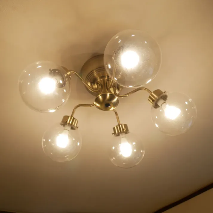 村上工作所 CAROL5 シャンデリア 5灯 ゴールド クリア 電球なし MLH-512GD_CL