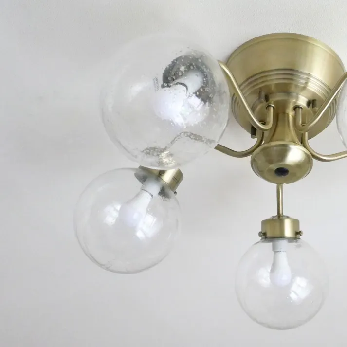 村上工作所 CAROL5 シャンデリア 5灯 ゴールド クリアバブル 電球なし MLH-512GD_CB