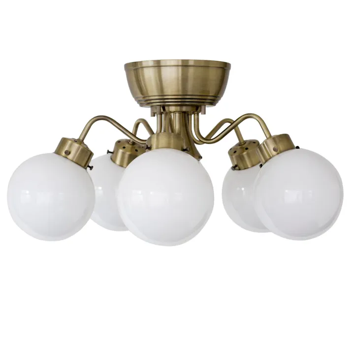 村上工作所 CAROL5 シャンデリア 5灯 ゴールド ホワイト 電球なし MLH-512GD_WH