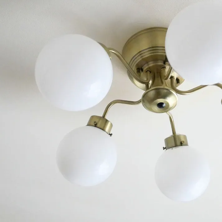 村上工作所 CAROL5 シャンデリア 5灯 ゴールド ホワイト 電球なし MLH-512GD_WH