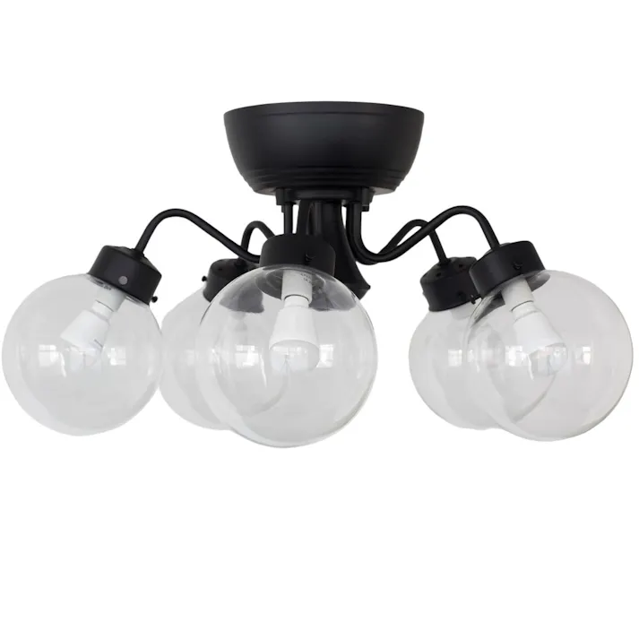 村上工作所 CAROL5 シャンデリア 5灯 ブラック クリア 電球なし MLH-512BK_CL