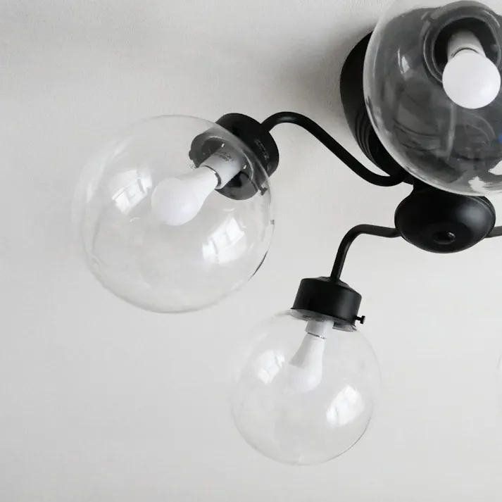 村上工作所 CAROL5 シャンデリア 5灯 ブラック クリア 電球なし MLH-512BK_CL