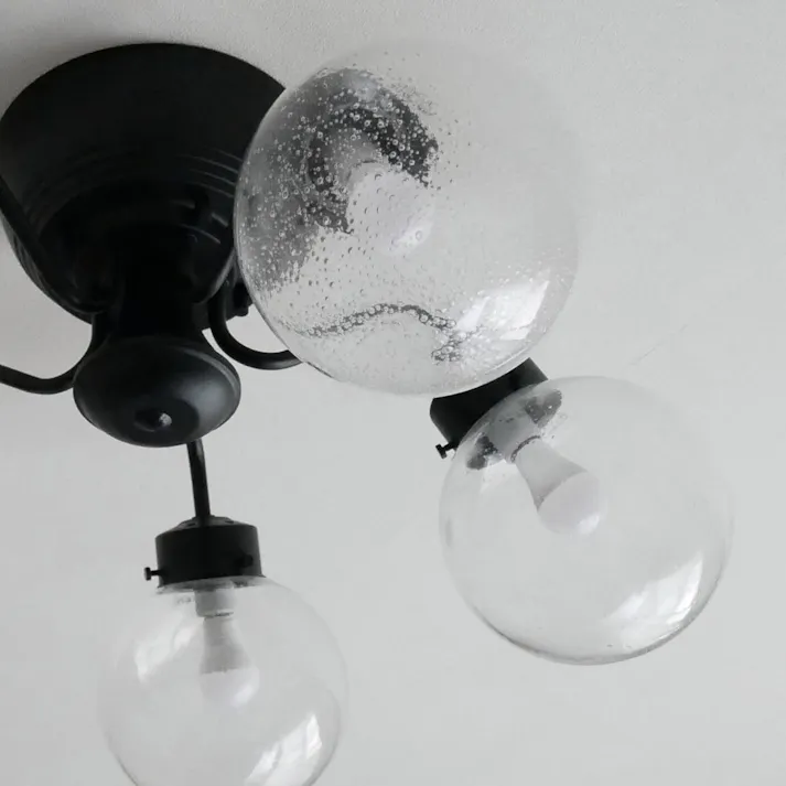 村上工作所 CAROL5 シャンデリア 5灯 ブラック クリアバブル 電球なし MLH-512BK_CB