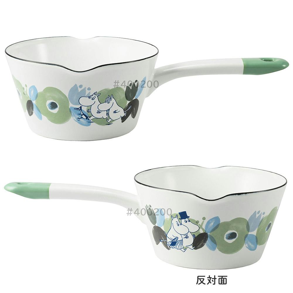 ムーミン フラワーガーデン ホーロー ミルクパン 14cm ガス火 IH