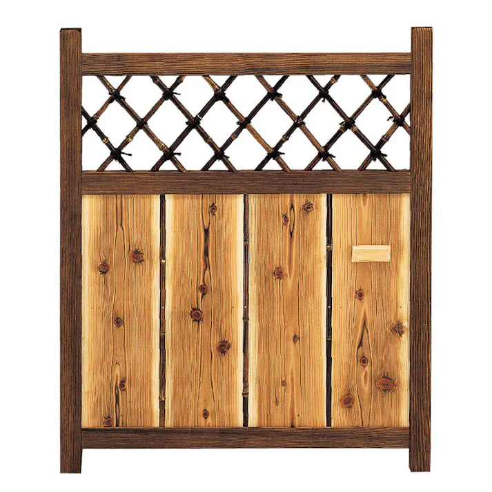 天然素材・国産品 竹入木戸W750xH1200mm右取手