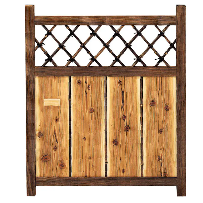 天然素材・国産品 竹入木戸W750xH1200mm左取手