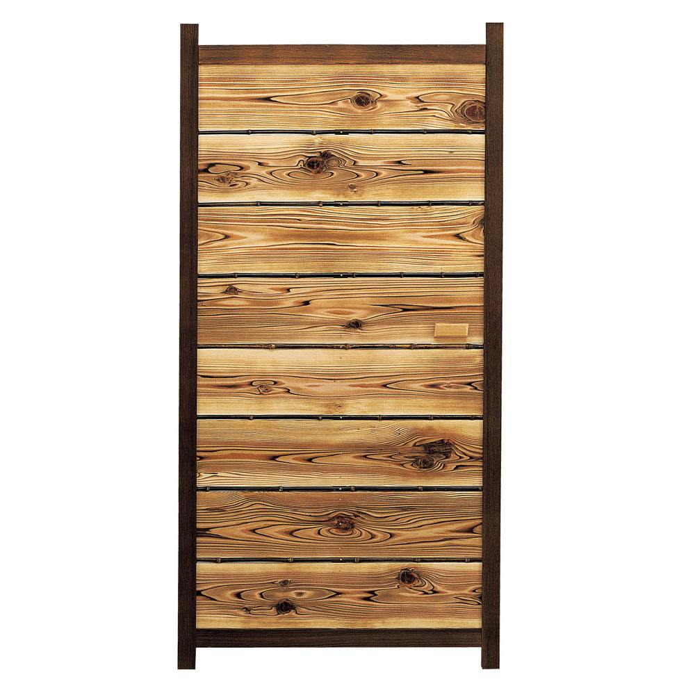 天然素材・国産品　横板張木戸W750ｘH1500mm右取手