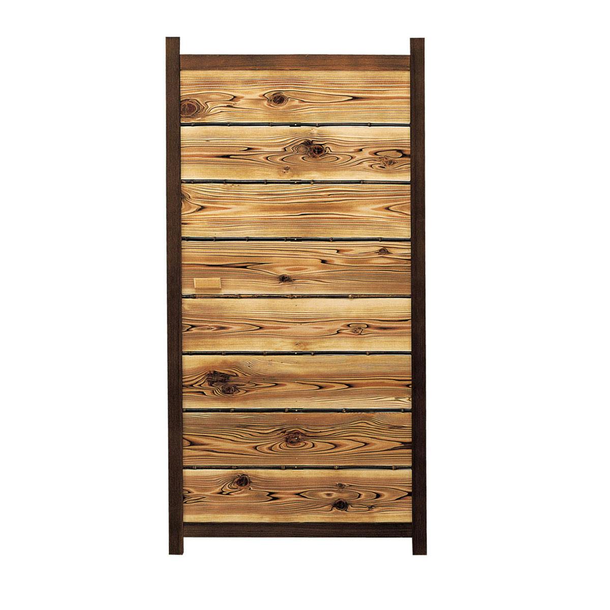 天然素材・国産品　横板張木戸W750ｘH1500mm左取手