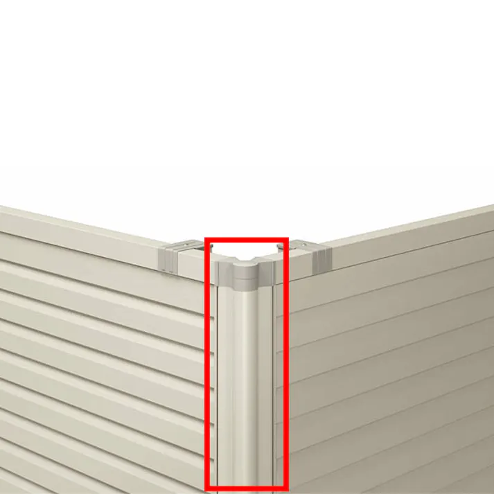 キロスタイル 木調板張フェンス2 目隠しコーナー継手 T100 ステンカラー