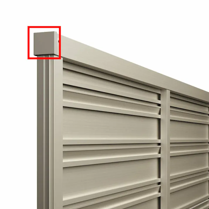 キロスタイル 横スリット通風フェンス2 エンドキャップ 4個1組 ステンカラー