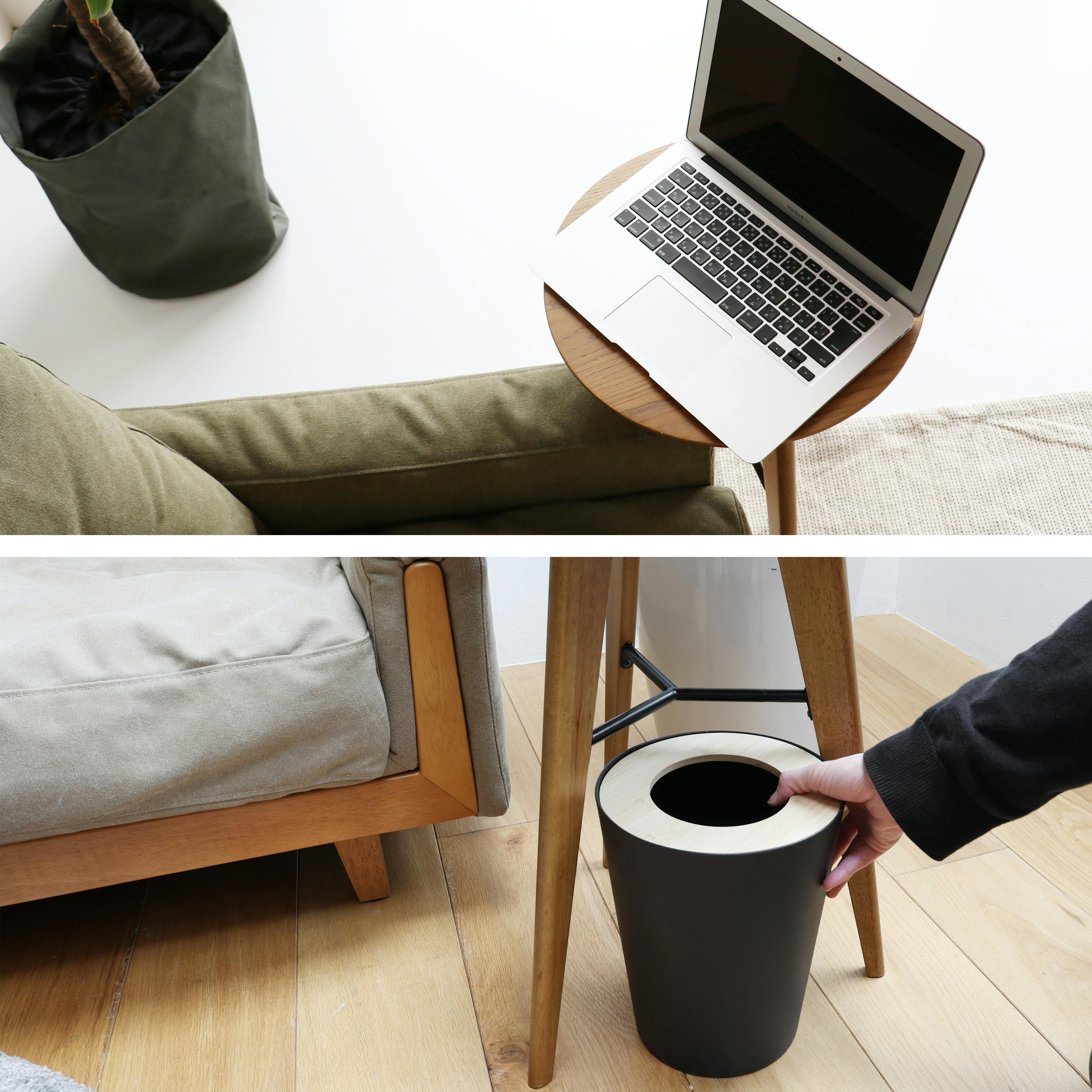 木の風合いを楽しめるサイドテーブル Rasic Side Table ナチュラル