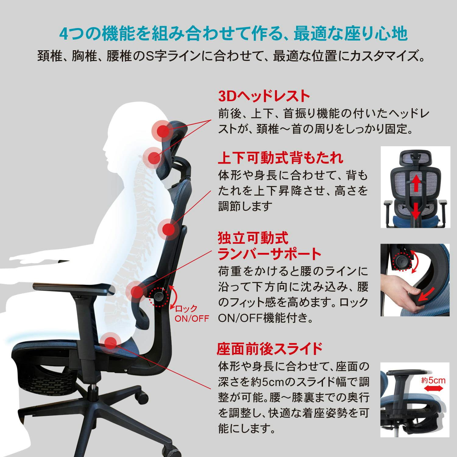 新品 送料無料 Komene 椅子 オフィスチェア デスクチェア メッシュ 人気 Amazon.co.jp: Komene オフィスチェア 人間工学椅子 メッシュ