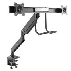 モニターアーム/左右2画面/最大32インチ/調整ハンドル付き パソコン・周辺機器 モニターアーム/左右2画面/最大32インチ/調整ハンドル付き パソコン・周辺機器