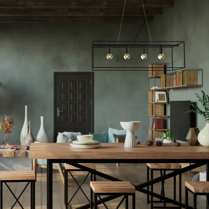 ディクラッセ Scenario W pendant lamp black ペンダントライト 4灯 シェナーリオ W LED対応 レトロ シンプル 照明器具 照明 デザイン照明 LP3113 北欧