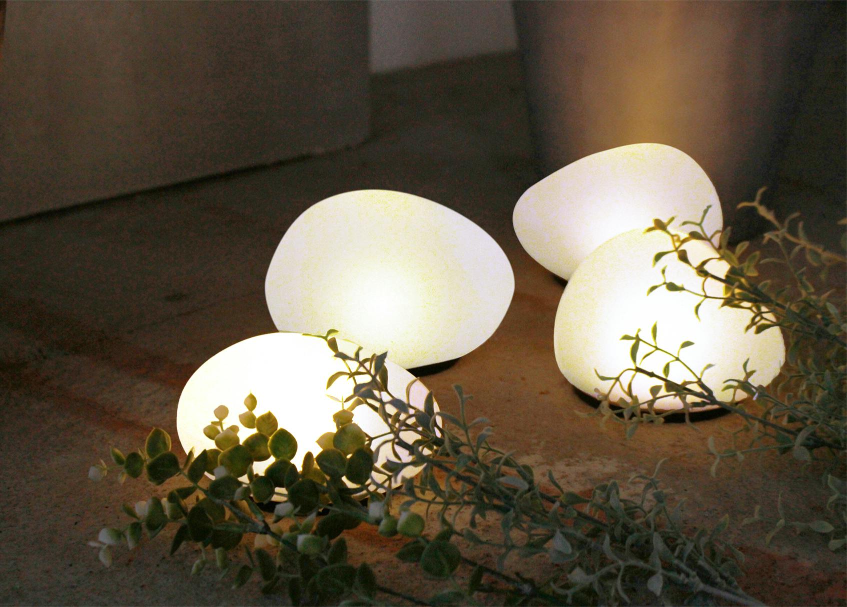 バリ島石材 パラスストーン ガーデンライト ガーデンランプ 照明 大 RW449 燈篭 ストーンオブジェ パームリーフ パラス石 H50cm 灯籠 庭