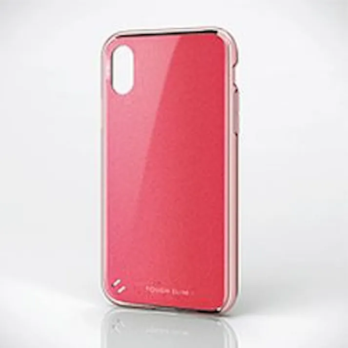 iPhone XS TOUGH SLIM 女子向 サイドメッキ ディープピンク