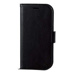 らくらくスマートフォン me ソフトレザーカバー 磁石付 ブラック