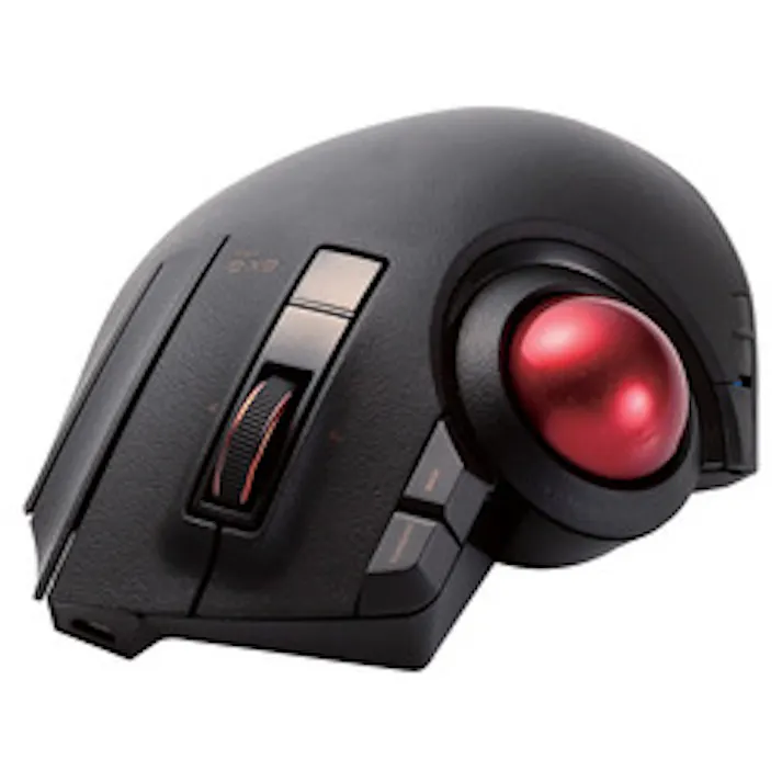 トラックボールマウス 親指 8ボタン 有線 無線 Bluetooth ブラック