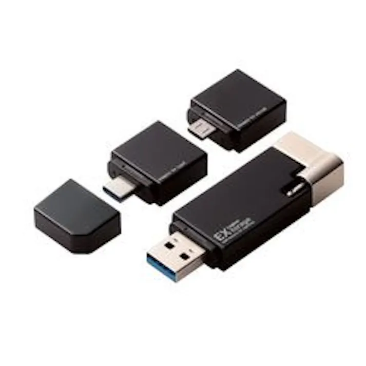 Lightning USBメモリ USB3.1 USB3.0対応 32GB microUSB変換アダプタ+Type-C 目安在庫=○