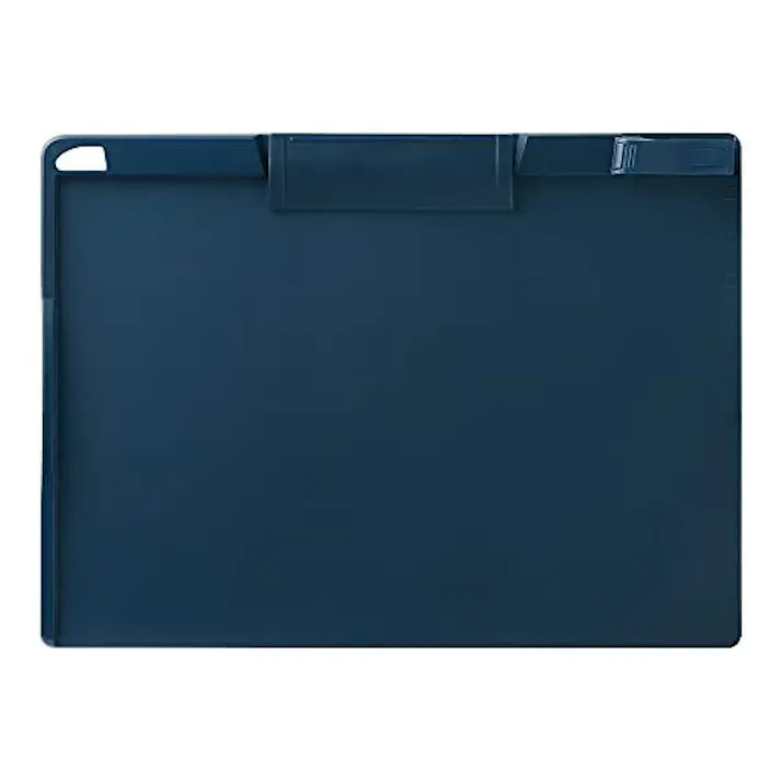 クリップボード A4ヨコ型 抗菌タイプ ネイビー 目安在庫=△