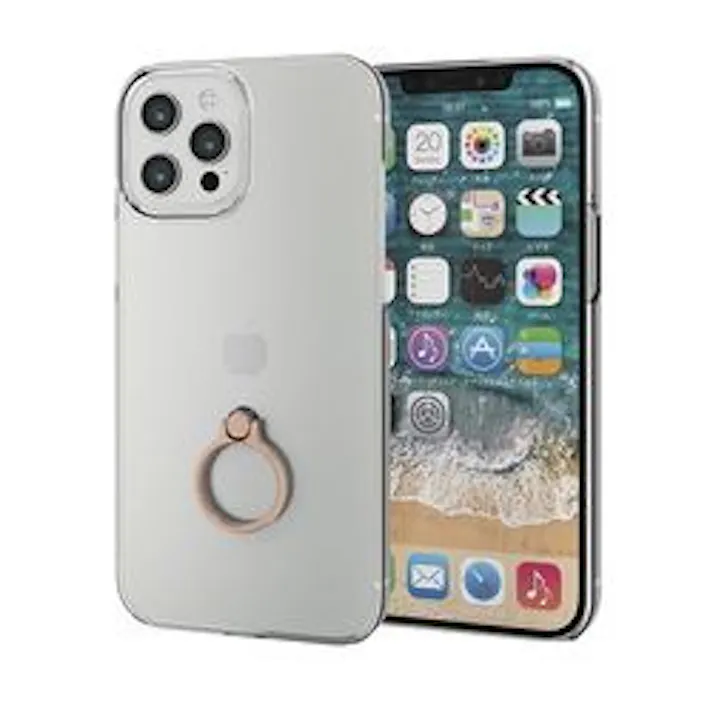 iPhone 12 Pro Max ハードケース リング付き ゴールド