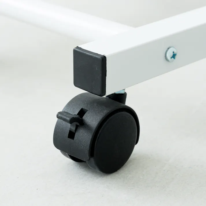 【パイプスタンドミラー(キャスター付)(ホワイト)】 幅30cm×高さ157cm ミラー 鏡 姿見 スリム スタンドミラー 全身 韓国インテリア 角度調節可能 組立品