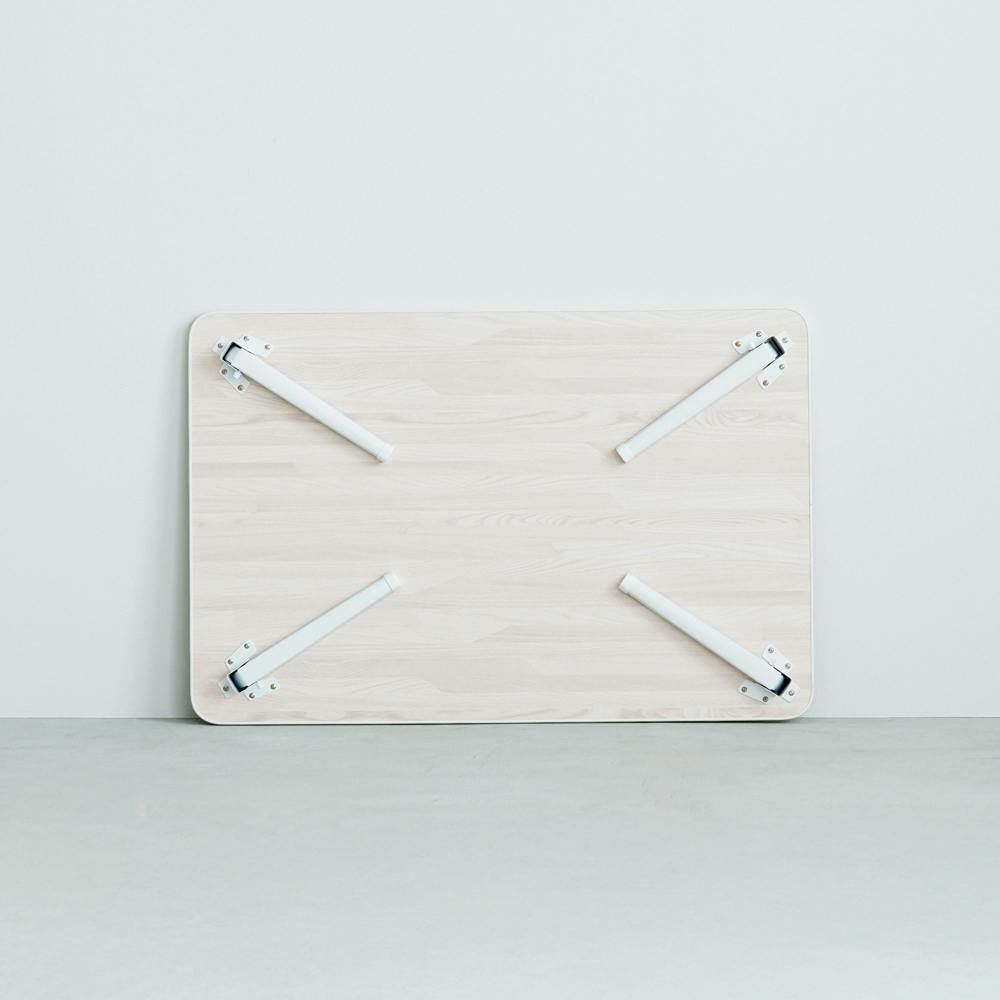 ハウステーブル90(ホワイト)】 幅90cm×奥行60cm 折りたたみ 机 つくえ